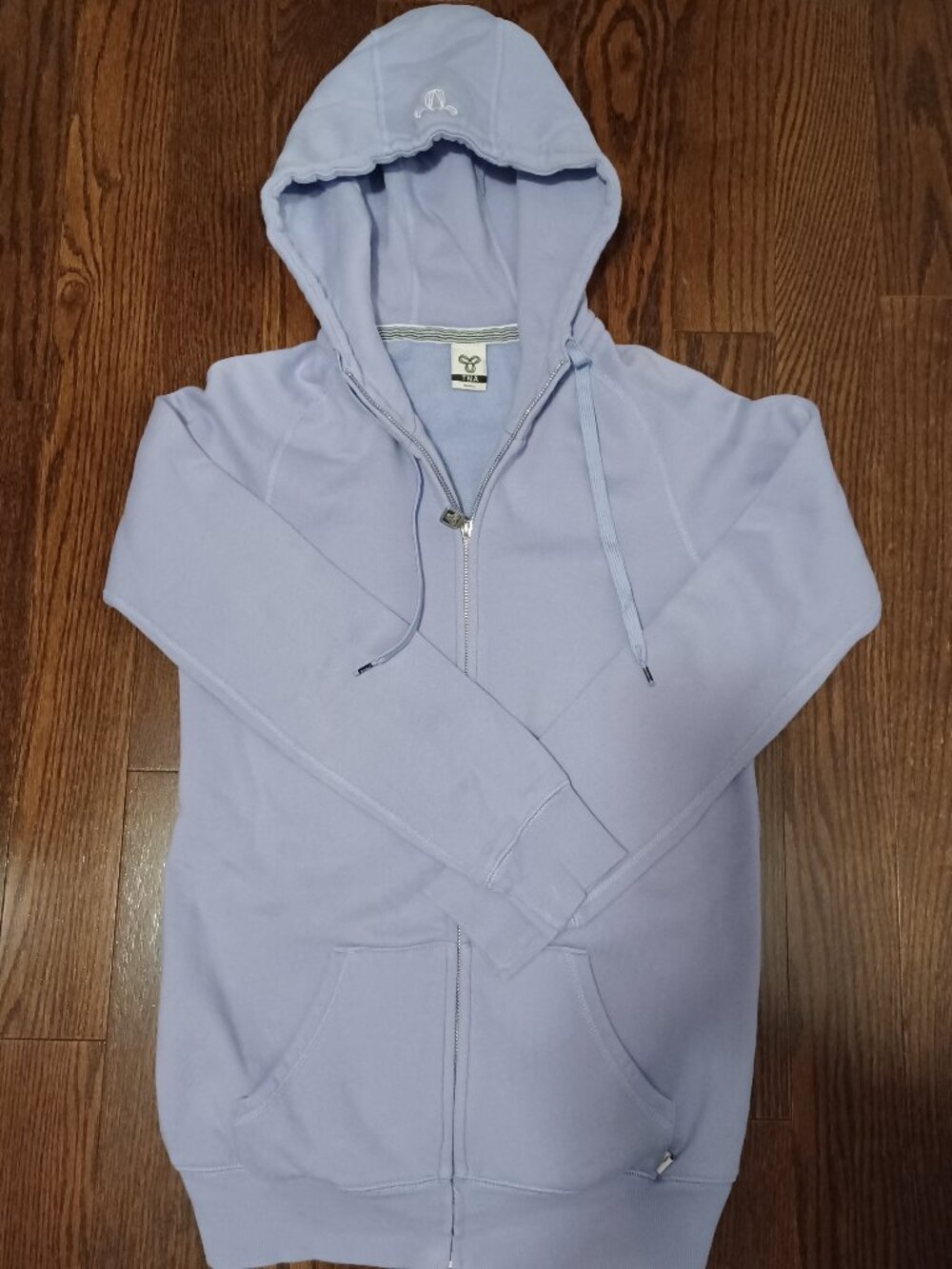 TNA Aritzia Long Zip Up Hoody Size Small Light Purple